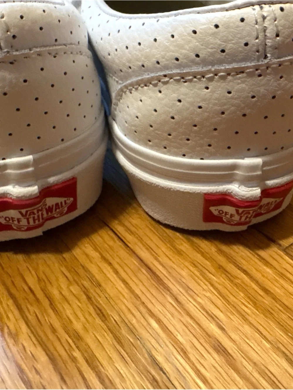 Vans White Perforated Slip-On Sneakers - Picture 4 of 4